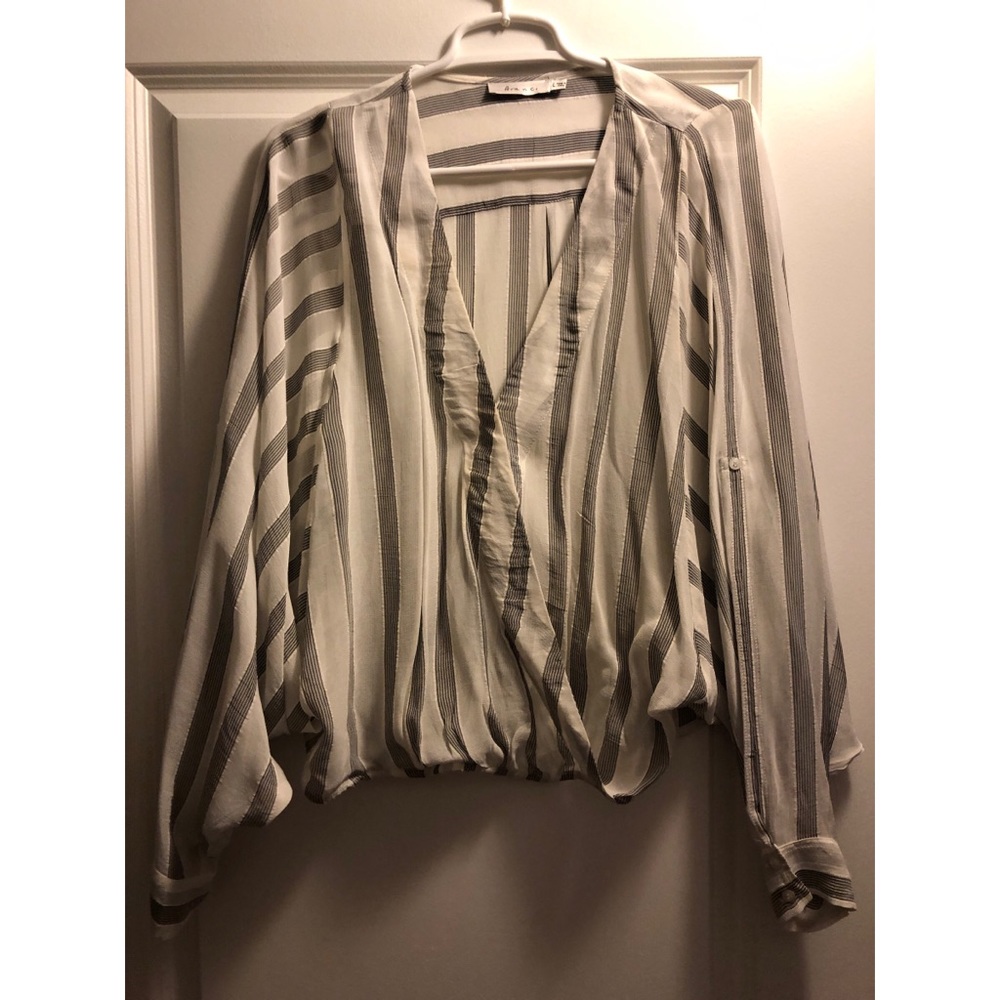 Black and White Stripe Blouse